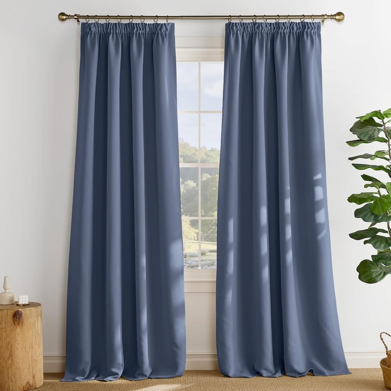 PONY DANCE Sötétítő Függöny Szett 2db 245x140cm Haze Blue Hőszigeteléssel