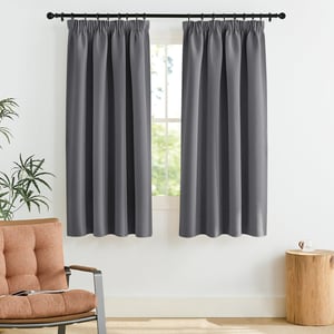 PONY DANCE Zatamnjujuće zavjese sive 2 kom 145x140 cm s trakom za nabiranje za vodilice toplinska izolacija blackout za spavaću sobu dnevni boravak dječju sobu