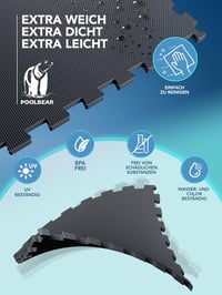 PoolBear Jakuzzi Alátét Kerek 240 cm Fekete Padlóvédő Szőnyeg 5