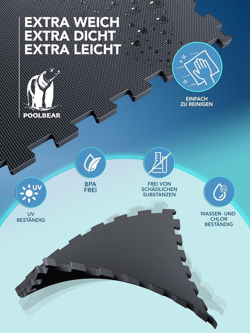 PoolBear Jakuzzi Alátét Kerek 240 cm Fekete Padlóvédő Szőnyeg
