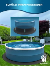 PoolBear Jakuzzi Alátét Kerek 240 cm Fekete Padlóvédő Szőnyeg 2