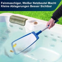 POOLIFE Medence Háló Alumínium Nyéllel - Ultrafinom Szűrőháló Levelek, Rovarok Eltávolításához - Erősített Keret, Tartós Kivitel Minden Mede 6