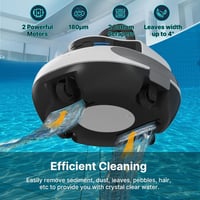 POOLPURE RPC100A vezeték nélküli medence robotporszívó, 5000 mAh, dupla motor, IPX8 - 90 m² 2