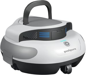POOLPURE RPC100A vezeték nélküli medence robotporszívó, 5000 mAh, dupla motor, IPX8 - 90 m²