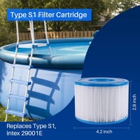 POOLPURE 6db S1 típusú medence szűrőbetét Intex PureSpa jakuzzihoz 2