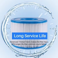POOLPURE 6db S1 típusú medence szűrőbetét Intex PureSpa jakuzzihoz 5