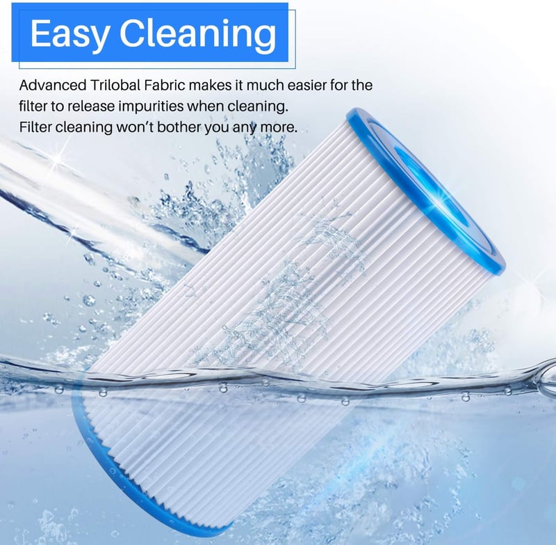 POOLPURE A vagy C típusú medenceszűrő betét Intex szivattyúkhoz, Easy Set és felfújható medencékhez, 4 db-os csomag