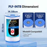 POOLPURE Type B csere medence szűrőbetét – 4 db-os csomag 2