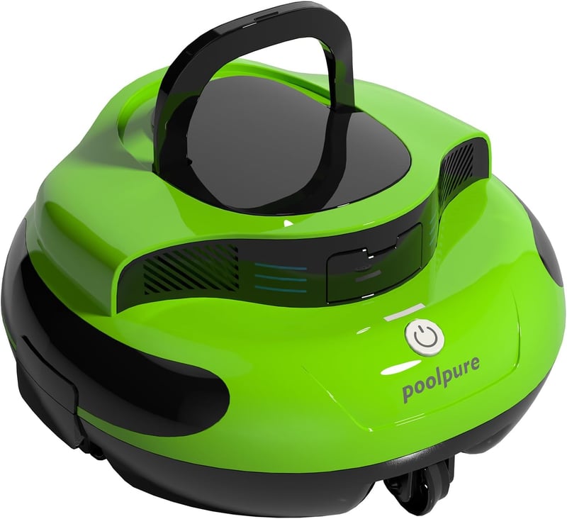 POOLPURE Medence Takarító Robot, 100 Perc Üzemidő, Dupla Motor, IPX8 Vízálló