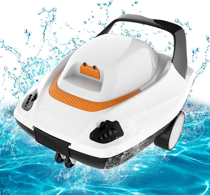 PoolyPoly Akkumulátoros Medence Takarító Robot, Vezeték Nélküli Vákuum, 80 m²-ig