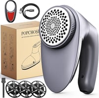 POPCHOSE Bolytalanító Készülék - Újratölthető Elektromos Ruhaborotvával, USB Töltéssel, 2 db 6-Pengés Fejjel, Antisztatikus Kefével Pulóvere 1