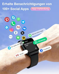 Popglory okosóra gyerek/női/férfi, 100+ sportmód, Bluetooth hívás, vérnyomás- és pulzusmérés 6