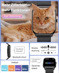 Popglory okosóra gyerek/női/férfi, 100+ sportmód, Bluetooth hívás, vérnyomás- és pulzusmérés 5