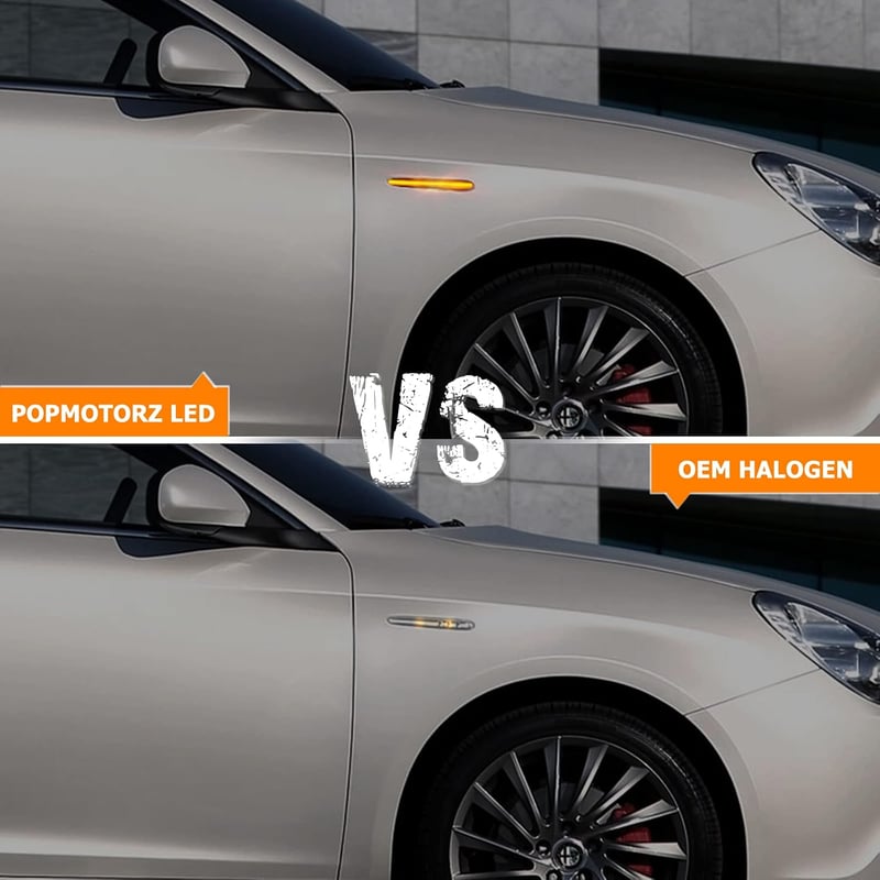 POPMOTORZ LED Oldalsó Irányjelző 48 LED Sárga Alfa Romeo Giulietta Renault Megane