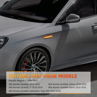 POPMOTORZ LED Oldalsó Irányjelző 48 LED Sárga Alfa Romeo Giulietta Renault Megane 2