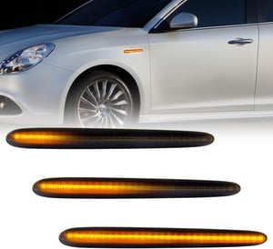 POPMOTORZ LED Oldalsó Irányjelző 48 LED Sárga Alfa Romeo Giulietta Renault Megane