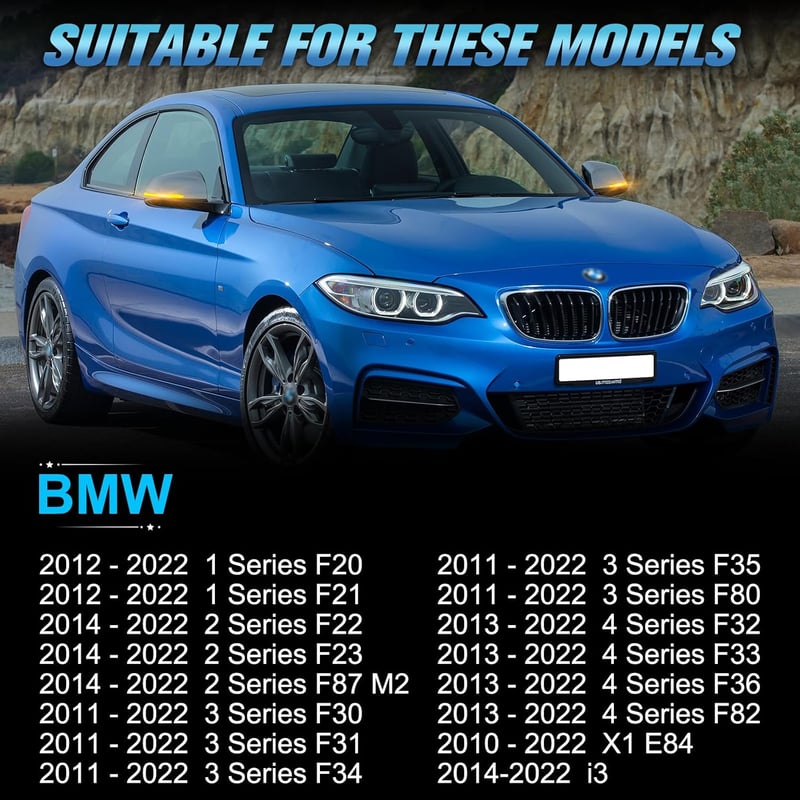 POPMOTORZ LED tükör irányjelzők BMW F20 F21 F22 F30 F31 F32 F33 X1 E84