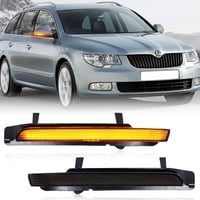 POPMOTORZ LED tükör irányjelzők fekete Canbus Skoda Octavia Superb 1
