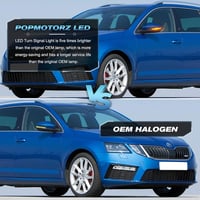 POPMOTORZ LED tükör irányjelzők fekete Canbus Skoda Octavia Superb 7