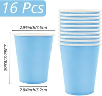 POPOYU papír pohár, 16 db - világoskék - 250 ml 2