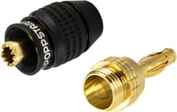 Poppstar 10db Aranyozott Banán Dugó Pár Hangszóróhoz, 24K Gold, Árnyékolt - 10 Stück 3