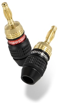 Poppstar High End banana utikači za zvučnike, pozlaćeni 24K zlatom, oklopljeni - 10 komada 2