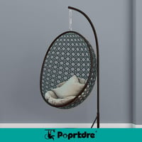 Poprkdre függőszék rugós felfüggesztő készlet karabinerekkel, rozsdamentes acél - max. 250 kg 5