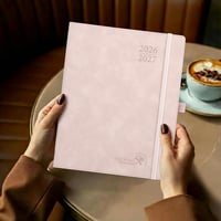 Agendă Săptămânală POPRUN 2026-2027 cu Pagini pentru Notițe, Copertă din Piele PU Moale, Format A4 (21,2 x 25,9 cm), August 2026 - Decembrie 2027 7