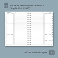 POPRUN Tanári Naptár 2025-2026 A5 Gyűrűs Mappa Olivazöld - Tanári Tervező PU Bőr Kemény Borítással 3