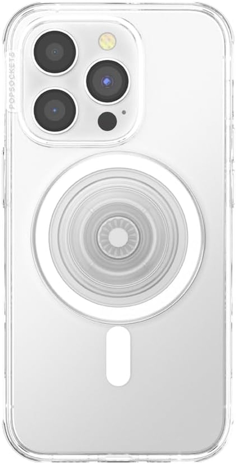 PopSockets MagSafe kompatibilis telefontartó, vezeték nélküli töltéshez, átlátszó - klar