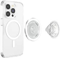 PopSockets MagSafe kompatibilis telefontartó, vezeték nélküli töltéshez, átlátszó - klar 3