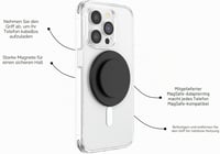 PopSockets MagSafe mágneses telefontartó és állvány - fekete 2