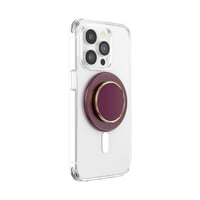Suport și stand magnetic pentru telefon PopSockets PopGrip MagSafe, cu cap detașabil, compatibil cu încărcarea wireless, Enamel Red Wine roșu 2