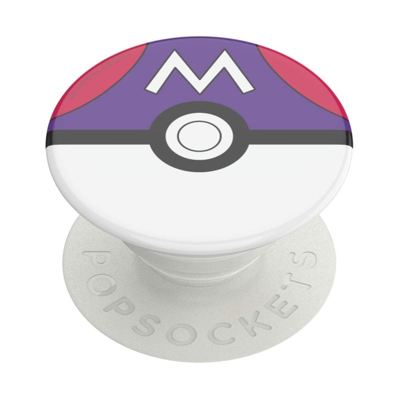 Držiak na telefón a stojan PopSockets PopGrip Pokémon Master Ball s vymeniteľným vrškom pre smartfóny a tablety