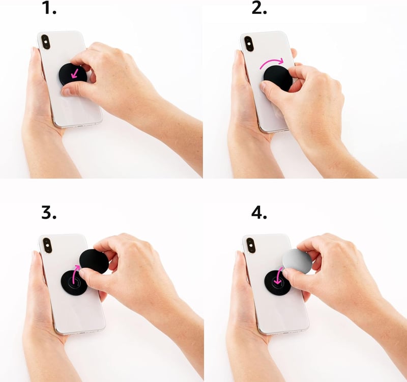 PopSockets Starlight Silver PopGrip telefontartó és fogantyú cserélhető tetővel - Adhesive PopGrip