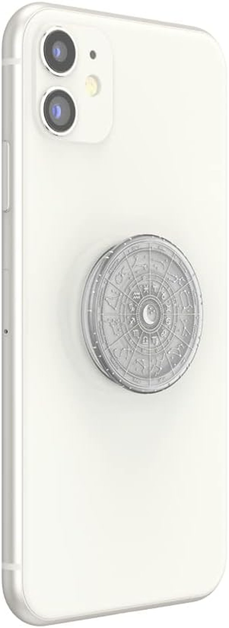 PopSockets Telefontartó Kiterjeszthető Állvánnyal, Átlátszó Zodiákus Dizájn - silver