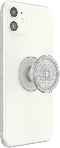 PopSockets Telefontartó Kiterjeszthető Állvánnyal, Átlátszó Zodiákus Dizájn - silver 3