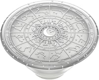 PopSockets Telefontartó Kiterjeszthető Állvánnyal, Átlátszó Zodiákus Dizájn - silver 5