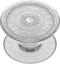 PopSockets Telefontartó Kiterjeszthető Állvánnyal, Átlátszó Zodiákus Dizájn - silver 1