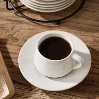 PORCER 6×130ml Kerámia Kávéscsésze Csészealátéttel és Fém Állvánnyal 4