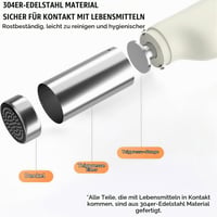 Aparat electric pentru făcut paste PORFOYO, manual, portabil, fără fir, automat, reîncărcabil, cu 5 discuri pentru paste, aparat pentru spaghete, alb 4