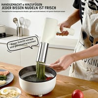 Aparat electric pentru făcut paste PORFOYO, manual, portabil, fără fir, automat, reîncărcabil, cu 5 discuri pentru paste, aparat pentru spaghete, alb 7