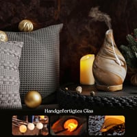 Porseme aroma diffúzor 280 ml kézzel fújt üveg ultrahangos párásító illóolajokhoz 7 színű LED időzítő Deep Desert színben 4
