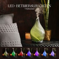 Porseme Aroma Diffúzor 280ml - Kézzel Fújt Üveg Párologtató Illóolajokhoz, Ultrahangos Hideg Párásító, 7 LED Színnel, Automatikus Kikapcsolá 3