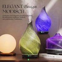 Porseme Aroma Diffúzor 280ml - Kézzel Fújt Üveg Párologtató Illóolajokhoz, Ultrahangos Hideg Párásító, 7 LED Színnel, Automatikus Kikapcsolá 6