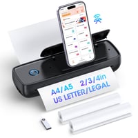 Prijenosni Bluetooth termalni pisač s držačem za telefon, mini pisač bez tinte za papir formata A4, A5, US Letter i Legal, kompatibilan s Android i iOS uređajima 1