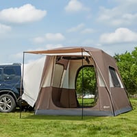 PORTAL Hátsó Autósátor 4-5 Személyes Napvitorlával - 305x245x220cm Vízálló Családi Sátor Kempingezéshez, Fesztiválokhoz, Utazáshoz 1