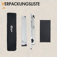 Portal Összecsukható Camping Asztal 108x71cm Alumínium Magasságállítható Hordozható 3