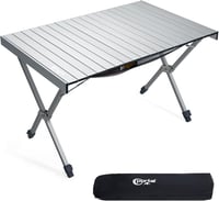 Portal Összecsukható Camping Asztal 108x71cm Alumínium Magasságállítható Hordozható 1