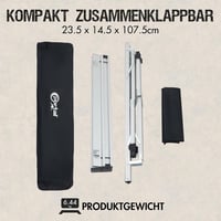 Portal Összecsukható Camping Asztal 108x71cm Alumínium Magasságállítható Hordozható 8